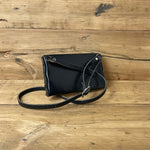 Load image into Gallery viewer, Leather Cross Body Bag- Black
