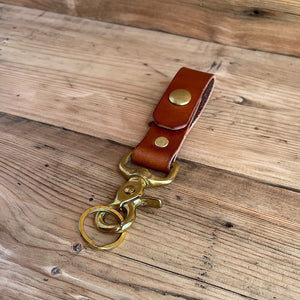 FOB Leather Keychain- Whisky