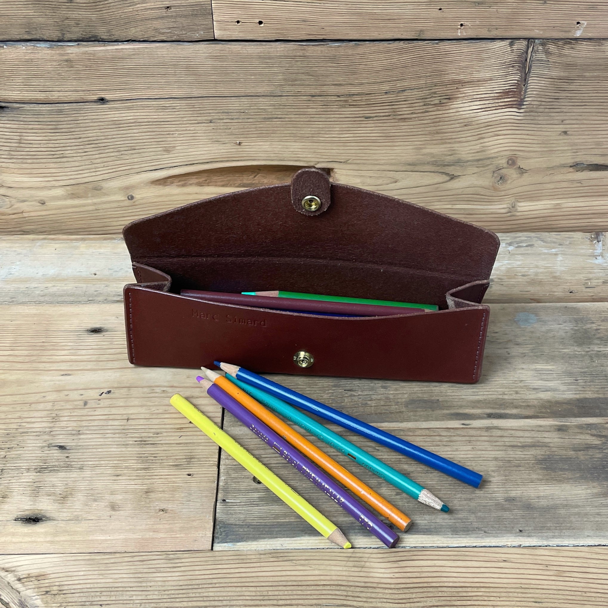 Full-Grain Leather Pencil Case