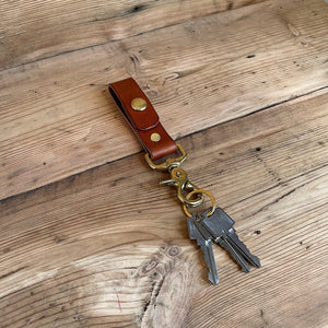 FOB Leather Keychain- Whisky