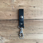 Charger l&#39;image dans la galerie, FOB Leather Keychain- Black
